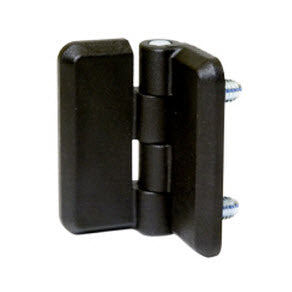 EH-6A-5G5-20 | Surface Mount Hinge, 50mm (1.97 in) size, with Mounting Studs, Nylon, Black