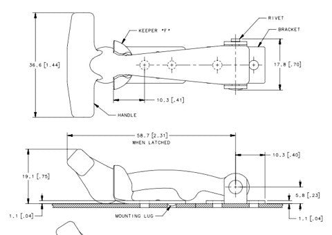 #37 Small Series Flexible Draw Latch