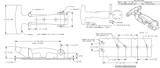 #37 Medium-Sized Flexible Draw Latch