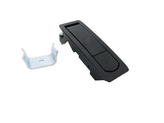 C2 Lever Latch, 1mm-24mm (.04-.95) Grip Range, Non Locking w/Flush Trigger, Black Powder Coated