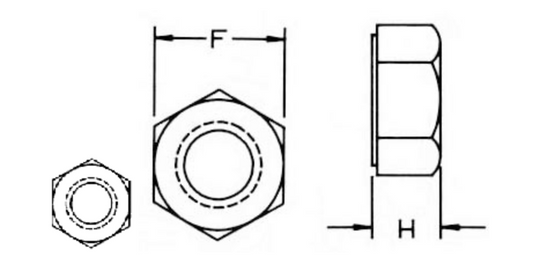 Nylon Hex Nut, 1/2-13