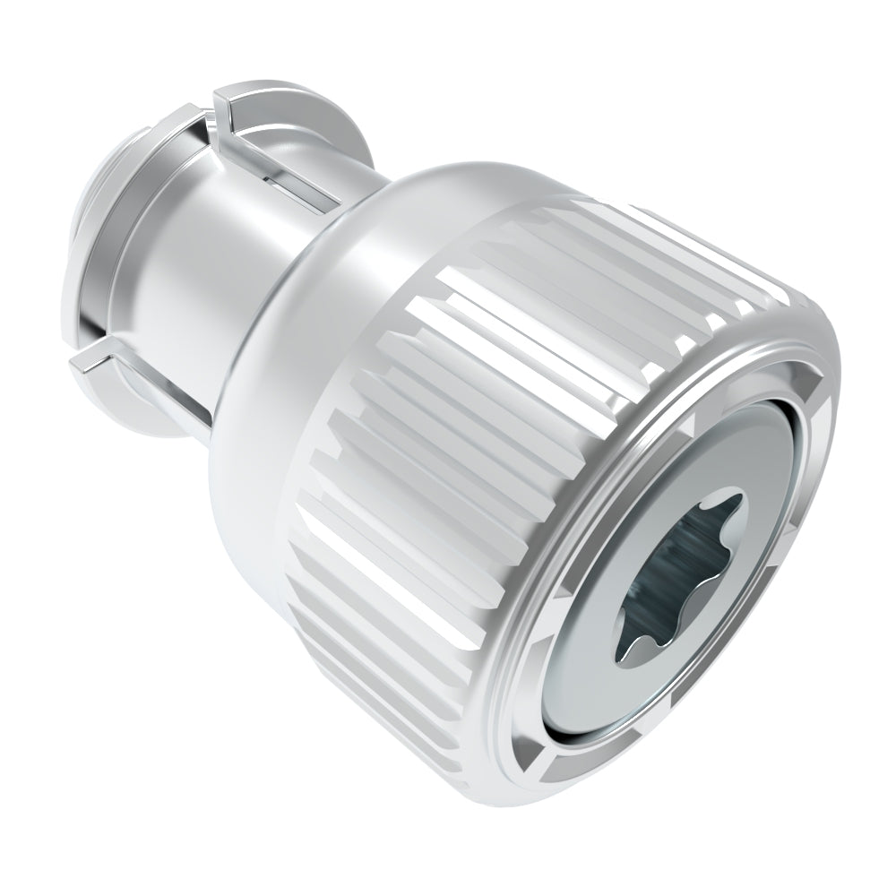 47-90-250-10 | Captive Screw, M3.5 X 0.6, Snap-In, TORX®, Knurled Bright Knob