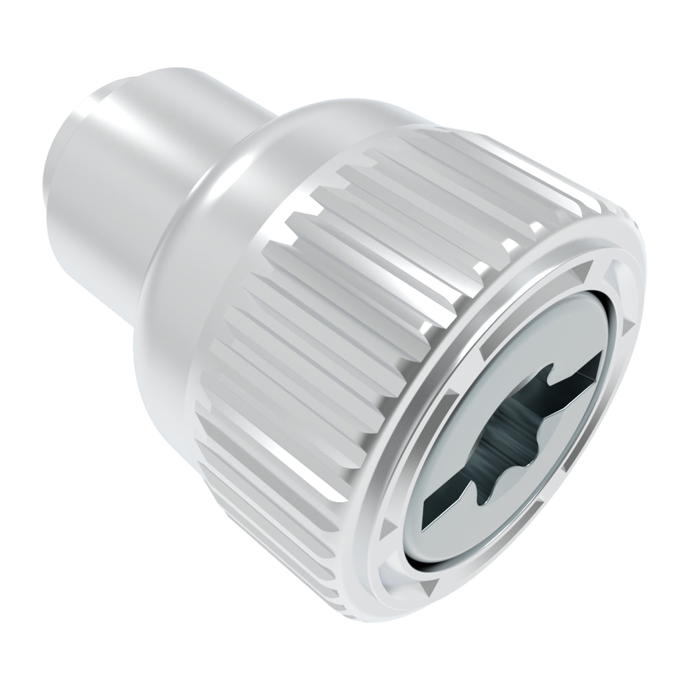 47-10-668-10 | Captive Screw, 1/4-20 Thread, Flare-in, TORX®/Slot Combination, Knurled Bright Knob