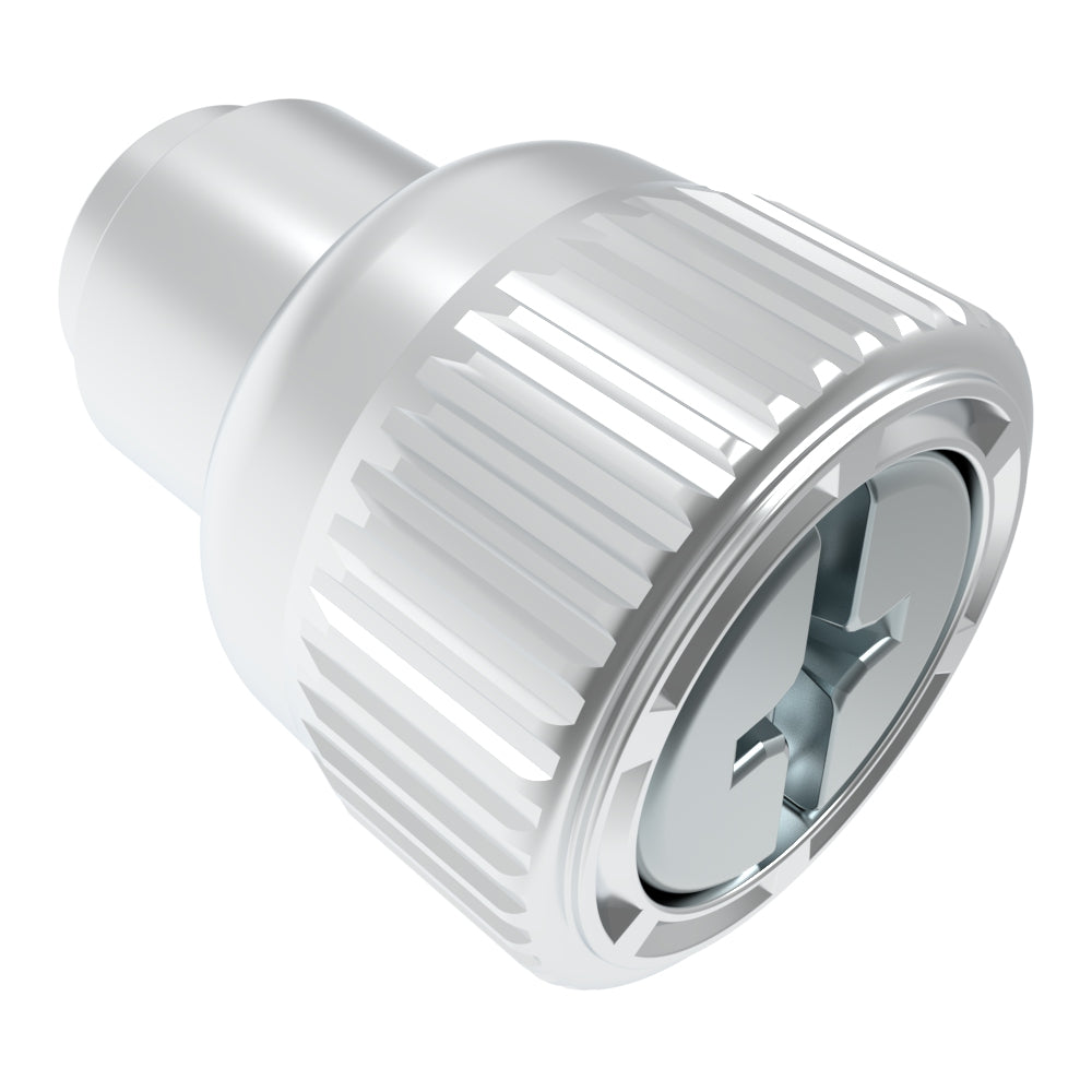 47-80-183-10 | Captive Screw, M3 X 0.5, Flare-in, Phillips/Slot Combination, Knurled Bright Knob
