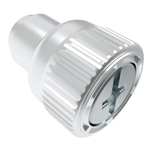 47-80-183-10 | Captive Screw, M3 X 0.5, Flare-in, Phillips/Slot Combination, Knurled Bright Knob