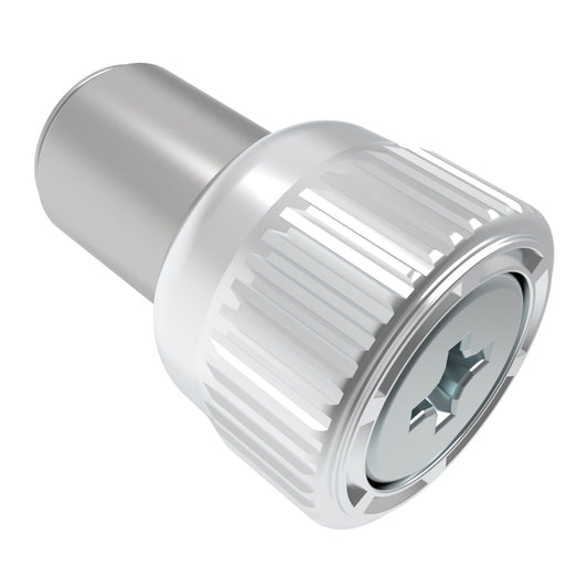 47-91-621-20 | Captive Screw, M6 X 1.0, Press-in, Phillips Recess, Knurled Bright Knob