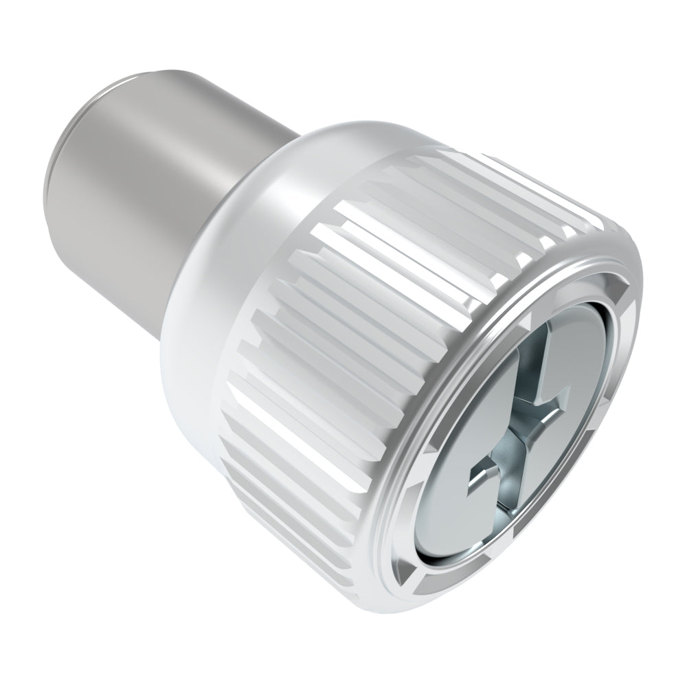 47-60-581-20 | Captive Screw, 10-32 Thread, Press-in, Phillips/Slot Combination, Knurled Bright Knob