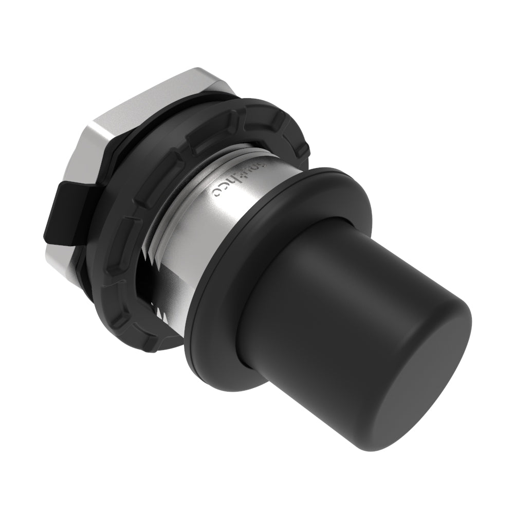 AC-30-301-31 | Actuator, Single Point, Direct Push Button, Non-Locking, Nylon, Black