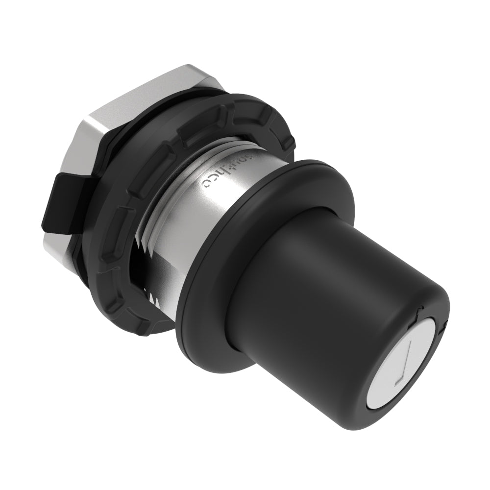 AC-30-361-11-KD10 | Actuator, Single Point, Direct Push Button, Standard Key Multiple Key Codes (2 Keys Included), Nylon, Black