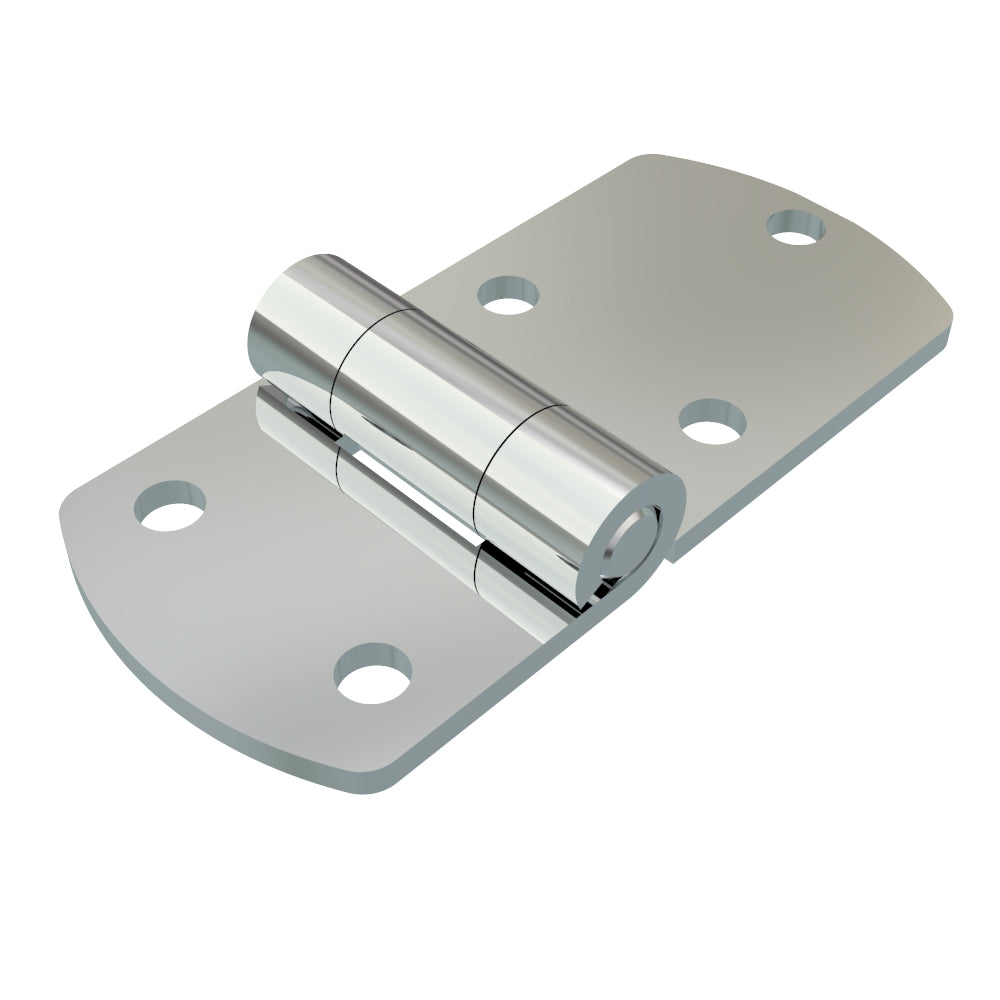 N6-DHIM-10036-CH | Surface Mount Hinge, 121 mm size, with Mounting Holes, Steel, Chrome Plated