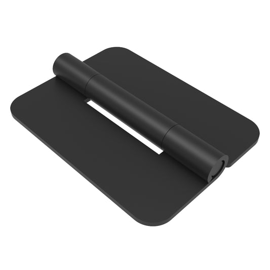 N6-DHIM-10076SW8PC | Surface Mount Hinge, 100 mm size, with Mounting Holes, Steel, Black Powder coated