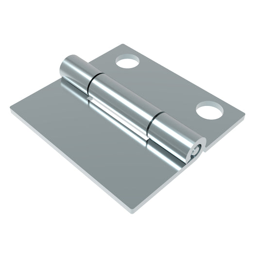 N6-DHIM-3835 | Surface Mount Hinge, 38 mm size, with Mounting Holes, Steel, Blue Zinc Plating