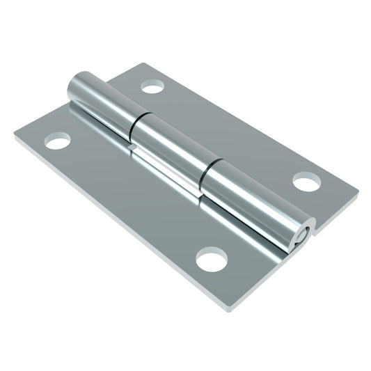 N6-DHIM-5030 | Surface Mount Hinge, 50 mm size, with Mounting Holes, Steel, Blue Zinc Plating