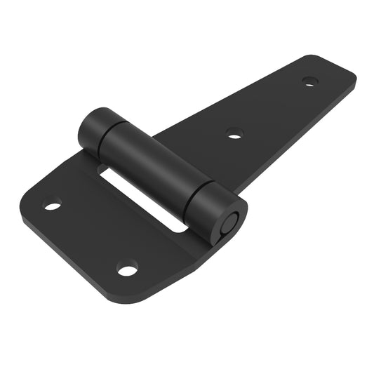 N6-DHIM-63140-PC | Surface Mount Hinge, 140 mm size, with Mounting Holes, Steel, Black Powder Coated