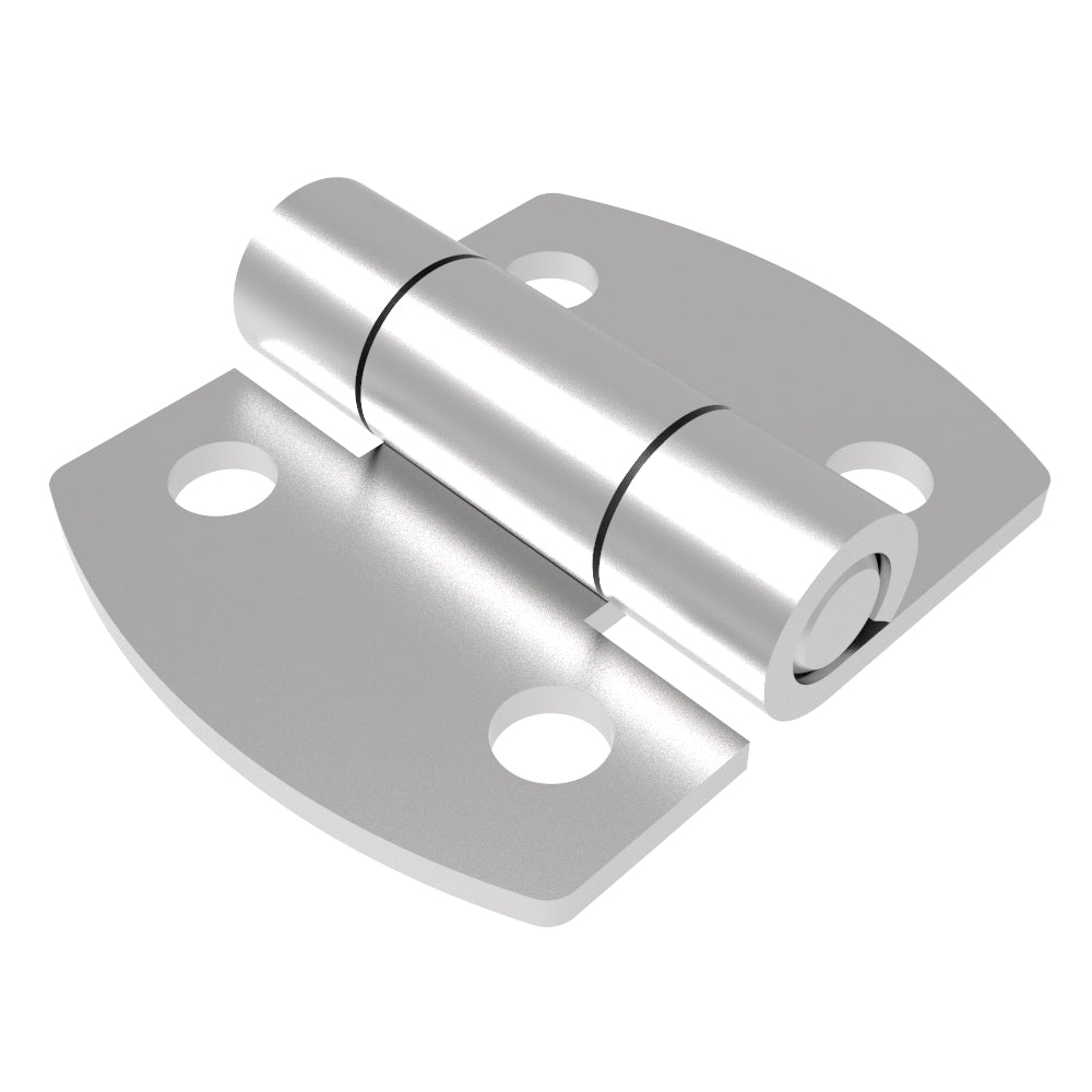 N6-DHIM-7036-SS | Surface Mount Hinge, 68 mm size, with Mounting Holes, Stainless Steel, Electro polished