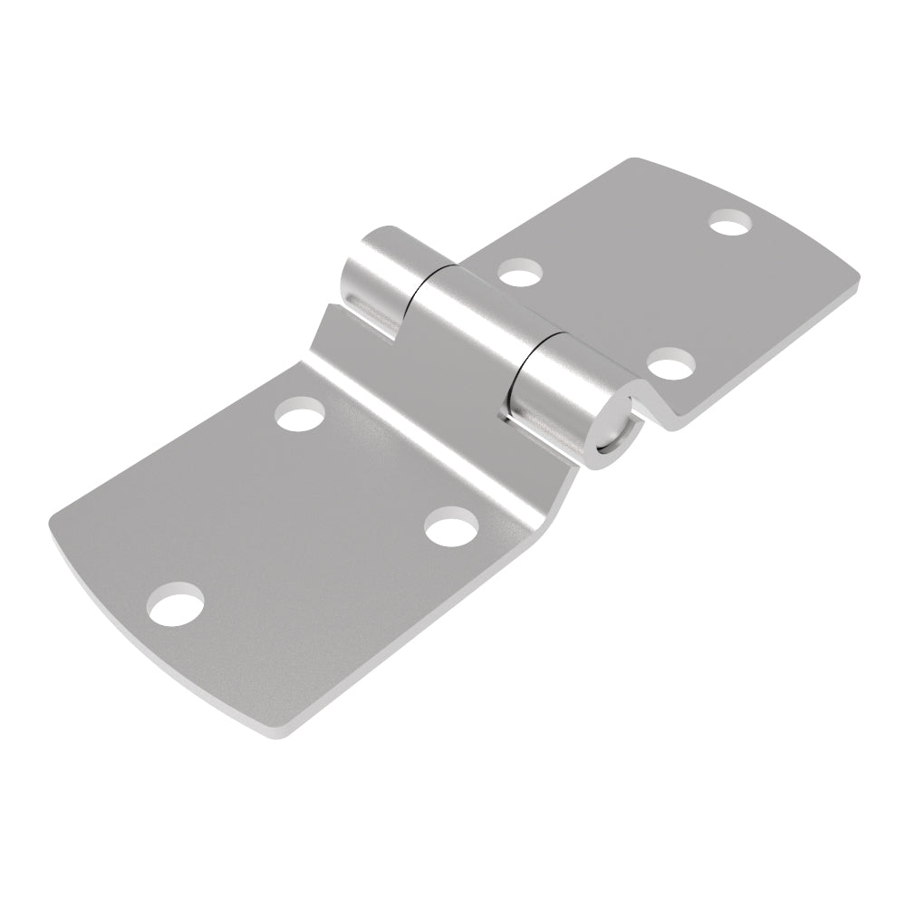 N6-DHIM-7575-SS | Surface Mount Hinge, 150 mm size, with Mounting Holes, Stainless Steel, Electro polished