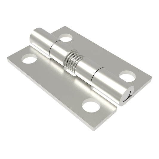 N6-DHSM-3826 | Hinge, Small Leaf, Large Leaf, 39 mm (1.50 in) Long, Steel, Nickel Zinc Plated