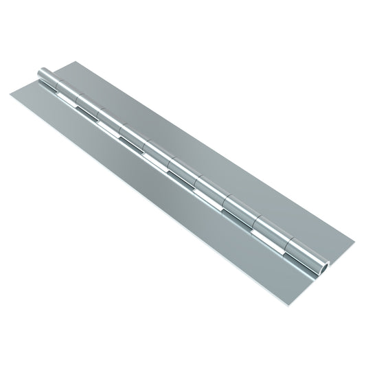 N6-DMCH-25-275-652 | Piano Hinge, 275 mm size, without Mounting Holes, Steel, Blue Zinc Plated
