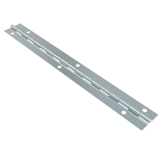 N6-DMCH12722927171 | Piano Hinge, 229 mm size, with Mounting Holes, Steel, Blue Zinc Plated