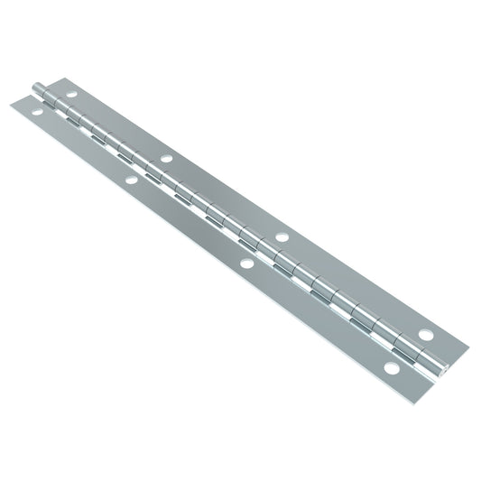 N6-DMCH1774546325H | Piano Hinge, 454 mm size, with Mounting Holes, Steel, Blue Zinc Plated