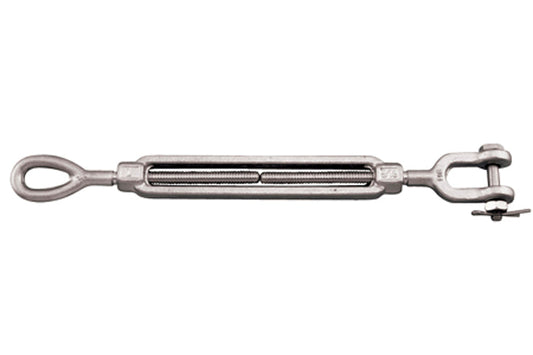 S0109-JE13-DR | TURNBUCKLE JAW & EYE FS 1/2"X6" W/NUTS 316-NM