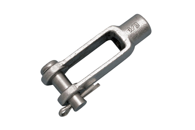 S0113-U007 | YOKE END UNTHREADED W/PIN, 1/4" 316-NM