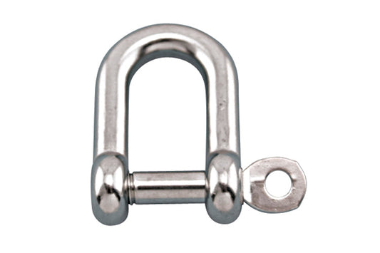 S0115-CP08 | STRAIGHT D SHACKLE W/CP PIN, 5/16" 316SS