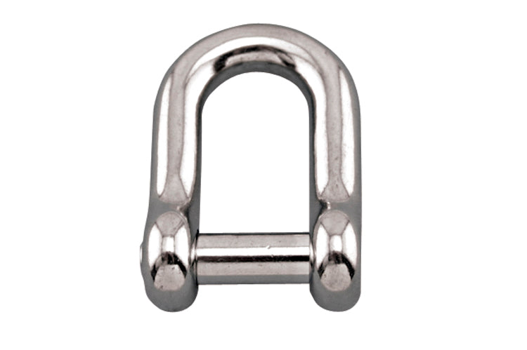 S0115-NS20 | STRAIGHT D SHACKLE W/NS PIN, 3/4" 316 SS