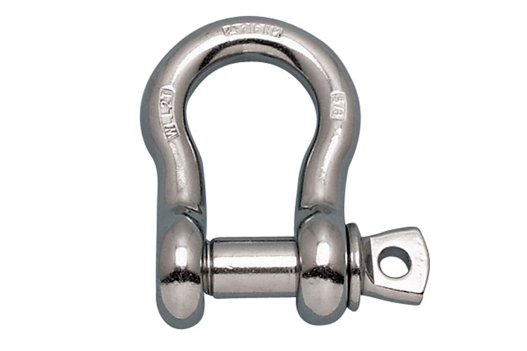 S0116-FS12 | ANCHOR SHACKLE FS W/ SCREW PIN, 7/16" 316NM