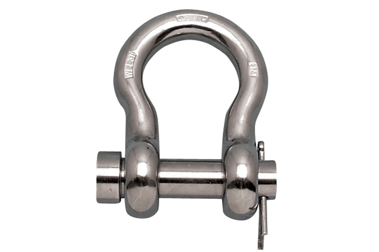 S0116-RP10-US | ROUND PIN ANCHOR FS SHACKLE 3/8" 316-NM USA