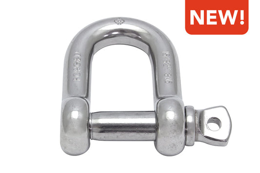 S0117-0005 | FORGED D SHACKLE W/ SCREW PIN, 3/16" 316 SS