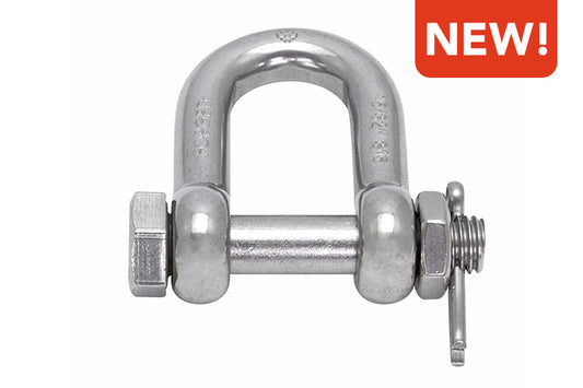 S0117-SA12 | FORGED D SHACKLE W/ BOLT, 15/32" 316 SS