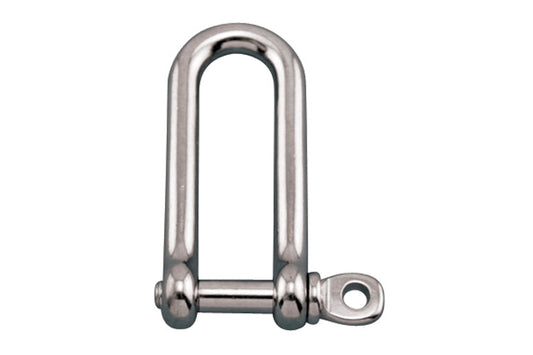 S0138-0006 | LONG D SHACKLE W/SCREW PIN 1/4" 316SS