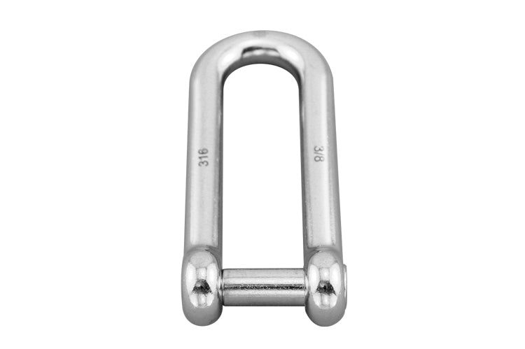 S0138-NS08 | LONG D SHACKLE W/NS PIN, 5/16" 316 SS