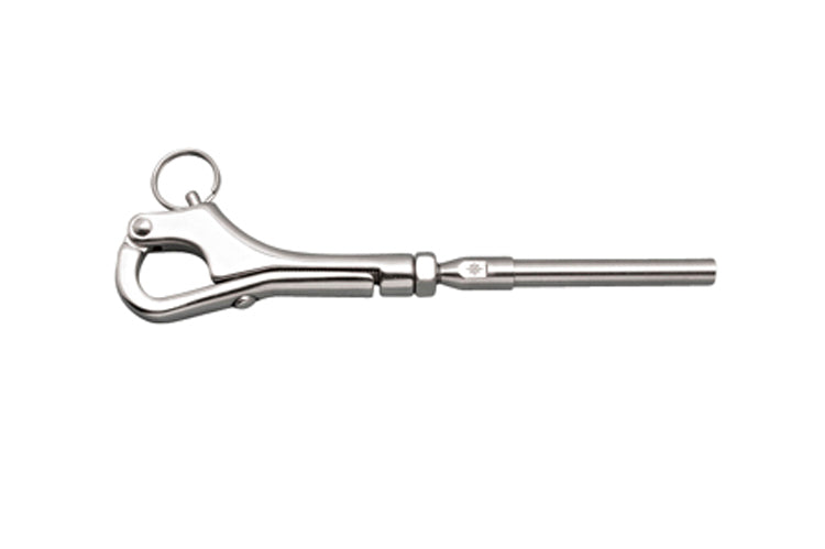 S0162-H0703 | PELICAN HOOK W/ SWAGE 1/8" WIRE, 316 SS