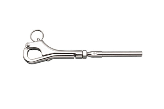 S0162-H0703 | PELICAN HOOK W/ SWAGE 1/8" WIRE, 316 SS