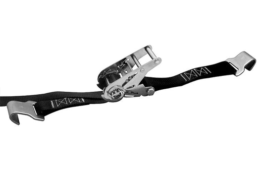 S0201-FH05 | RATCHET ASSY W/HOOKS BLACK 1"X12"X5', 304 SS