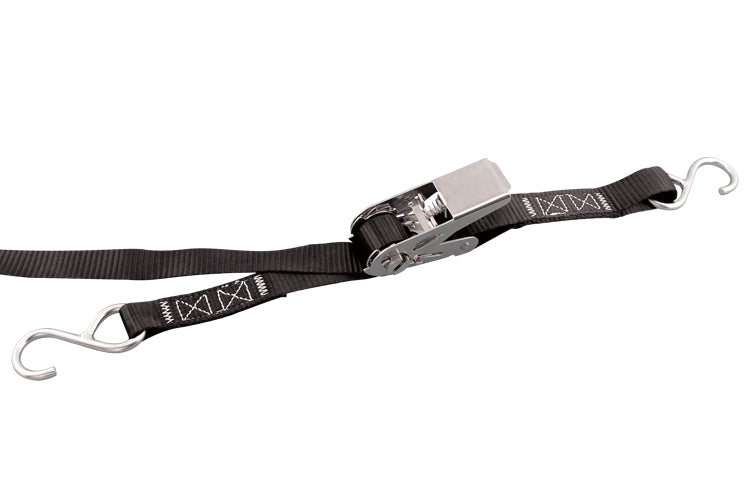 S0201-SS08 | RATCHET ASSY W/S HOOKS BLACK 1"X12"X8', 304/316