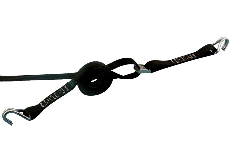 S0205-JJ20 | 1" CAM BUCKLE ASSEMBLY W/J HOOKS, 20', BLACK