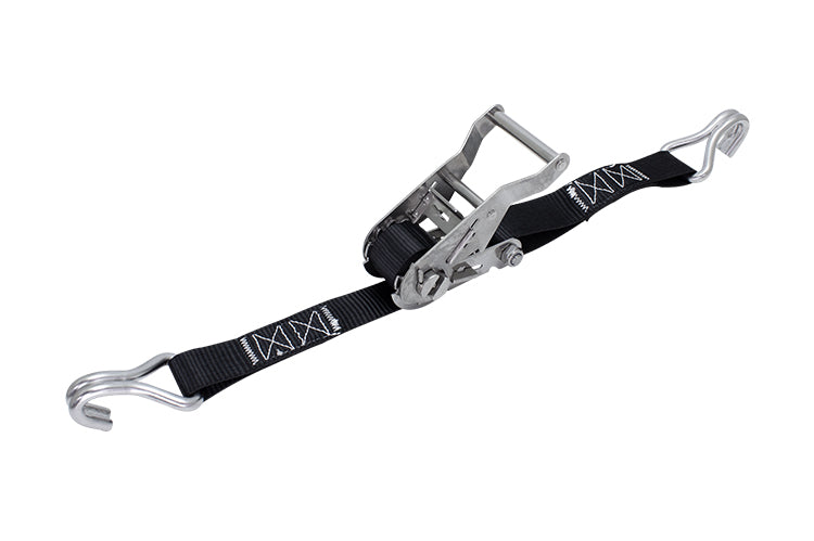 S0208-JJ03 | WD RATCHET ASSY W/J HOOK BLACK 2"X17"X3', 304SS