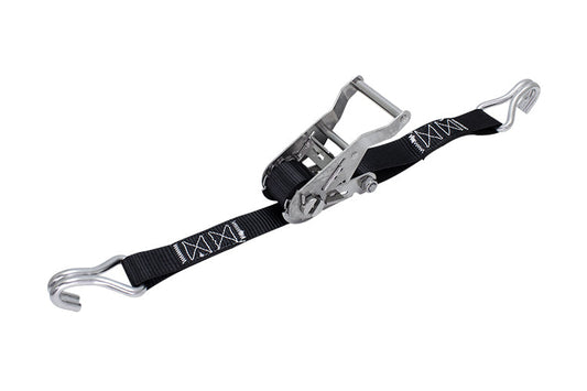 S0208-JJ03 | WD RATCHET ASSY W/J HOOK BLACK 2"X17"X3', 304SS