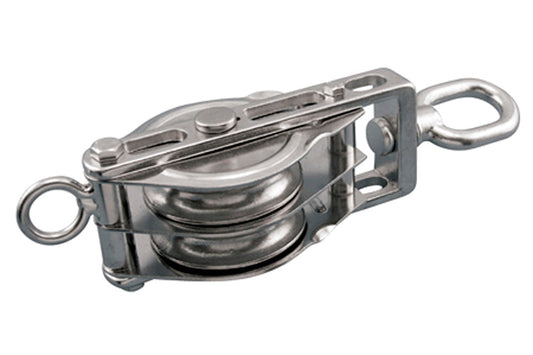 S0424-E075-R | TWIN SWIVEL EYE BLOCK ROPE 3", 304/316 SS