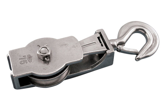 S0427-H075-W | SEINE BLOCK WITH HOOK WIRE 3", 316 SS