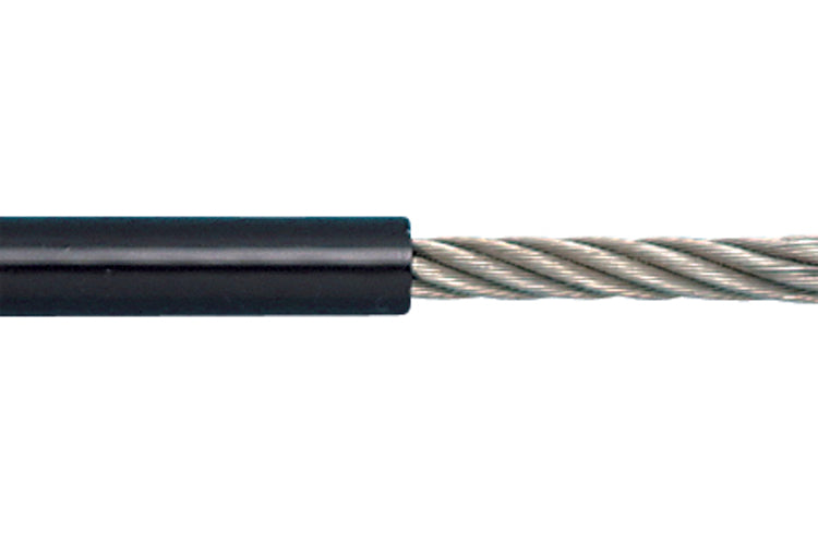 S0709-0708-1 | PVC WIRE ROPE, 7 X 7 1/4" X 5/16" 1000' BLACK