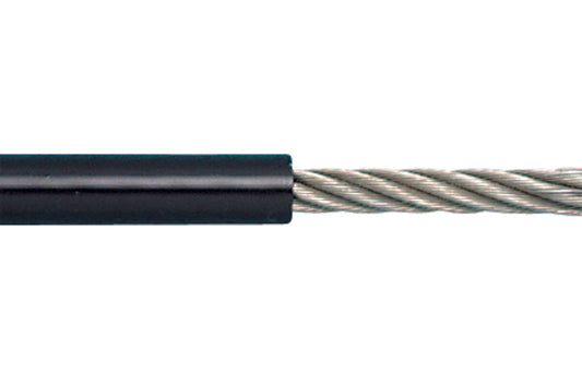 S0709-0708-1 | PVC WIRE ROPE, 7 X 7 1/4" X 5/16" 1000' BLACK