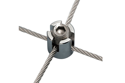 S0722-0005 | CROSS WIRE CLAMP SURF MOUNT 3/16", 316SS