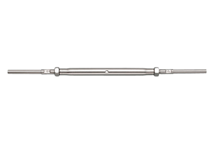 S0796-0905 | STUD & STUD, HAND SWAGE TURNBUCKLE 3/16" 316 SS