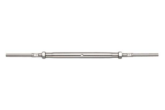 S0796-H0705 | STUD & STUD, HAND SWAGE TURNBUCKLE 3/16" 316 SS