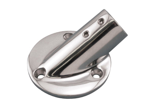 S3650-0301 | ROUND RAIL BASE 1" 30 DEG, 316 SS