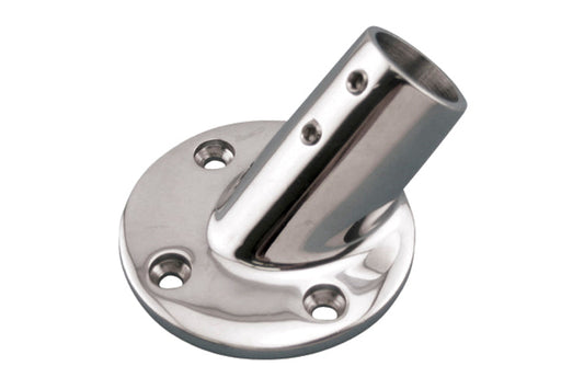 S3650-0451 | ROUND RAIL BASE 1" 45 DEG, 316 SS